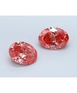 PINK Oval Pair Fancy 1.06 Cts VS1 Lab Grown CVD Diamond for Earring - $909.87 CAD