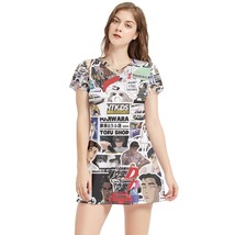 Initial D japan Anime Manga Fujiwara Tofu Design Sexy Short Sleeve V-Nec... - $32.99