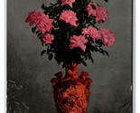 Bouquet of Pink Roses In Vase UNP DB Postcard Z5 - £2.29 GBP