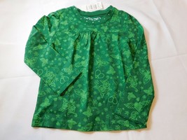 The Children's Place Youth Girl's Long Sleeve T Shirt Green Hearts Flowers Varia - $12.99