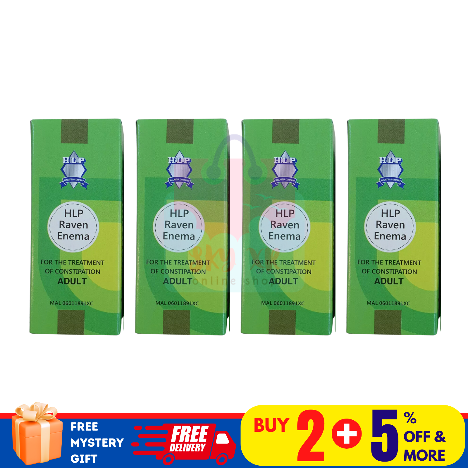 4 X HLP Raven Enema Adult 20ml X 2 Pieces Pump For Instant Constipation ... - $32.39