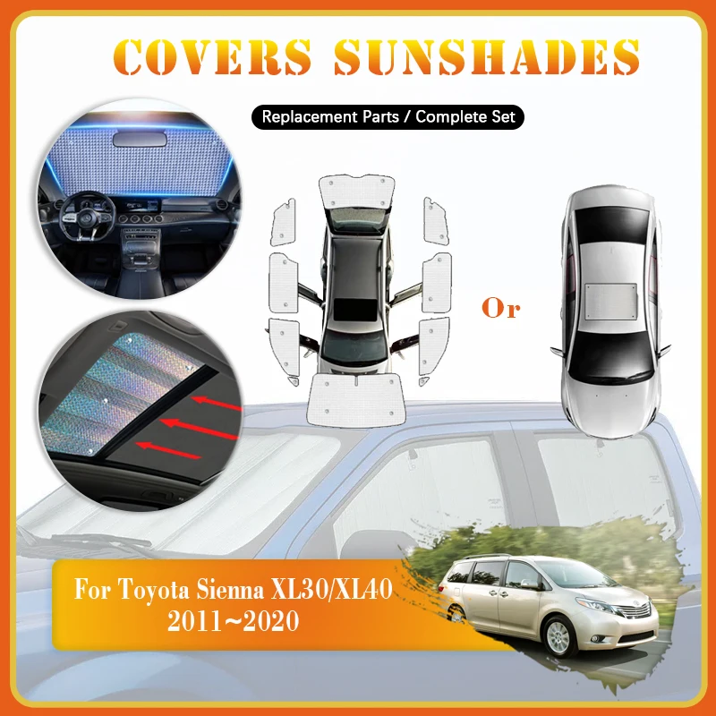 Car Sunshades Covers For Toyota Sienna XL30 XL40 2011-2020 Skylight Summer - £25.14 GBP+