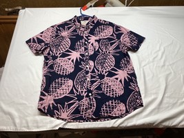 Urban Pipeline Shirt Mens XL Hawaiian Tropical Button Up Pineapples Cruise - £10.85 GBP