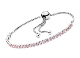 PANDORA Jewelry Pink Sparkling Slider Tennis Cubic Zirconia - $273.76