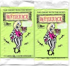 Beetlejuice Animated Tv Series 2 Unopened Sealed New 5 Card Packs 1990 Dart - £6.26 GBP