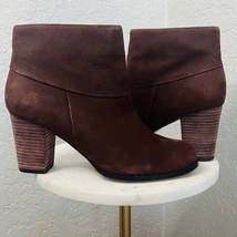 Cole Haan Cassidy Ankle Leather Boot Bootie, Block Heel, Brown, Size 7 - $39.51