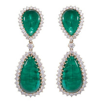 3.52ct Natural Diamond Emerald 14k Yellow Gold Halloween Earrings AJ20080023 - £3,798.73 GBP