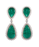 3.52ct Natural Diamond Emerald 14k Yellow Gold Halloween Earrings AJ2008... - £3,765.99 GBP