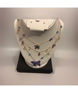Betsey Johnson Women&#39;s Multicolor Gold Tone Butterfly Illusion Necklace-NWT - $68.31 CAD