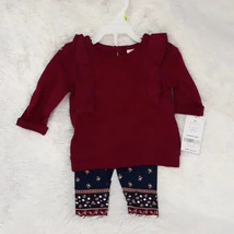CARTER&#39;S BABY 2pc Long Sleeve Top &amp; Pants Set, &quot;BABY GIRL&quot; (Size 3M) ~ N... - £14.53 GBP