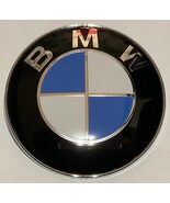 BMW 82mm Bonnet Boot Hood Trunk Emblem Badge Round Silver Base - $18.10
