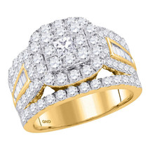 14kt Yellow Gold Princess Diamond Solitaire Bridal Wedding Engagement Ring 3.00 - £3,046.97 GBP