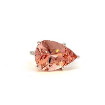 Natural Morganite Diamond Ring 6.5 14k WG 8.99 TCW Certified $5,950 310650 - £1,562.64 GBP