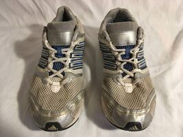 MENS ADIDAS 8.5 ATHLETIC BLUE SILVER LACE UP ADIPRENE ATS RUNNING SHOES - $25.34