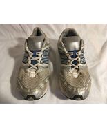 MENS ADIDAS 8.5 ATHLETIC BLUE SILVER LACE UP ADIPRENE ATS RUNNING SHOES - $35.59 CAD