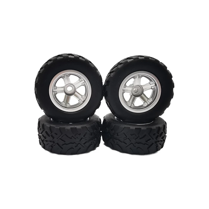 4Pcs Rubber Tires Tyre Wheel Upgrade Accessories for WPL D12 1/10 RC Truck Car - £13.00 GBP