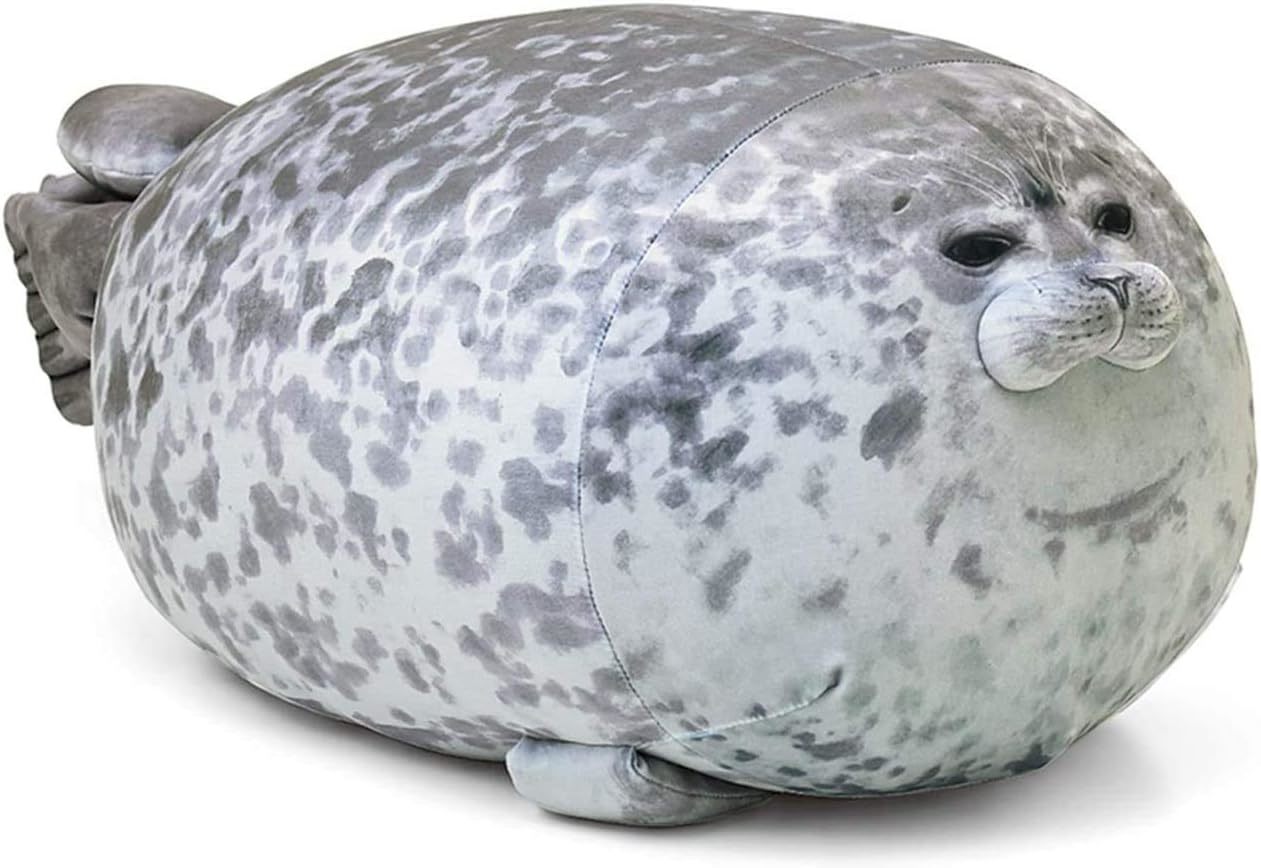 Merryxd Chubby Blob Seal Pillow,Stuffed Cotton Plush Animal Toy Cute, 11... - $29.98