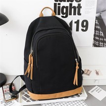School Backpack Vintage Trend Solid Color Large Capacity Women&#39;s Backpa for Girl - £33.54 GBP