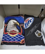 VTG Harley Davidson Handkerchief Bandana 21x21 Eagle Flag + Miller Lite ... - $447.85 MXN