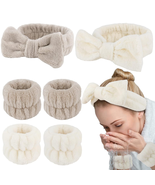 6PCS Spa Headband and Wristbands Set, Face Wash Headband Wrist Bands for... - $15.86 CAD