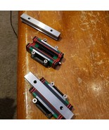 NEW LOT of 2 Rare Hiwin Block Carriages Slides w/ rails HGW 15CC 140H61 ... - $142.84 CAD