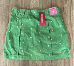 Gymboree Daisy Daisies Green Pleated Skirt SKORT Girls Size 12 NEW Adjustable - £15.73 GBP