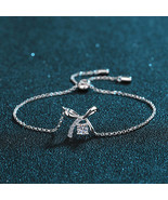 Ribbon Round Cut 0.3 Carat Moissanite Diamond S925 Bracelet - $1,137.27 MXN