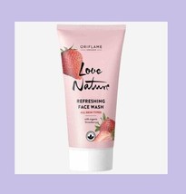 oriflame love nature refreshing face wash with strawberry - free shipping - $19.06