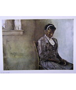 Andrew Wyeth Gravure Print GRANDDAUGHTER &amp; DAY OF THE FAIR, Black Americana - $18.81