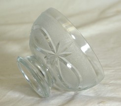 Low Footed Sherbet Dish Star Ribbon Pattern Clear &amp; Frosted - $12.86