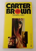 Carter Brown GRAVES I DIG 1st Signet 1971 Vintage Paperback Photo Cover - £9.49 GBP