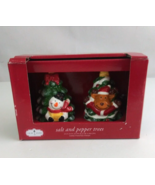 New Trim A Home Christmas Reindeer And Snowman Salt &amp; Pepper Trees Shake... - $13.51 CAD