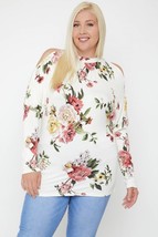 Flattering Cutout Details Floral Print Top 1XL - £22.01 GBP+