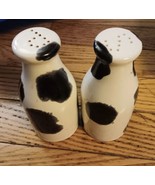 Boston Warehouse Black and White  Salt and Pepper Shakers W/ Cork Stoppers  - £8.66 GBP