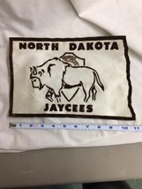 Vintage large jacket patch North Dakota Jaycees buffalo rare unusual ND  - £39.32 GBP