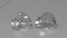 A Pair Of Heart Natural Mined Loose Diamonds (0.78 Ct,i Color,si1 Clarity) - £852.52 GBP