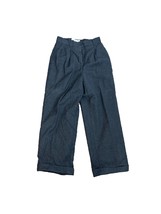 Marconi Womens Dress Pants Size 12 Petite Gray 100% Wool Cuff Hem Italy - £19.46 GBP
