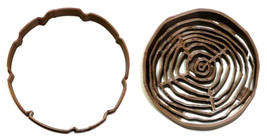 Tree Log Bark Wood Grain Layer Slice Outdoor Set Of 2 Cookie Cutters USA PR1242 - £3.18 GBP