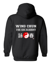 Wing Chun Pak Sao Academy HOODIE Sweatshirt Black chinese martial arts kung fu - £39.92 GBP