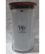 Yankee WoodWick Hourglass Candle Jar 9.7 oz SAGEWOOD &amp; SEAGRASS crackles... - $49.99