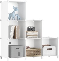 The Wolizom Cube Storage Organizer, 6-Cube White Closet Storage Shelves, Modular - £31.86 GBP