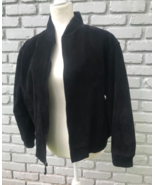 VTG GLOBAL IDENTITY G3 SUEDE BLACK LEATHER JACKET MEDIUM 80s FASHION CAS... - £33.80 GBP