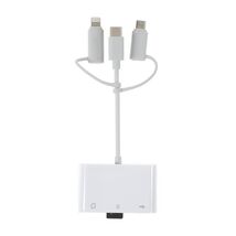 SD Card Reader, 3 in 1 Lightning/Type-C/Micro USB to Camera Connection K... - $14.30