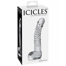 Icicles No. 61 Hand Blown Glass G Spot Dong Clear - £29.40 GBP