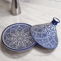 Handmade Moroccan Ceramic Tagine Cooking Pot or Serving Perfect Gift (12 inches) - £159.56 GBP