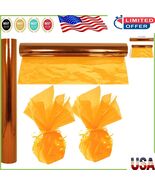 Elegant 100&#39; Gold Transparent Cellophane Roll - Ideal for Gifts and Baskets - $280.49 MXN