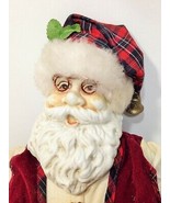 Santa Claus Doll Ceramic Face 1994 Four Star International 14&quot; Cloth Body  - $59.99