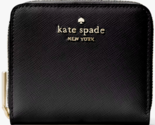 Kate Spade Staci Small ZipAround Wallet Black Leather KG035 NWT $139 Retail - £39.80 GBP