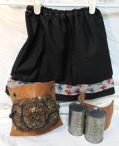New Native American Seminole Girl&#39;s Handmade Black Ribbon Skirt Size Small - £27.62 GBP