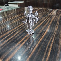 BIS HALLMARKED 925 Silver Antique 3D Dhanvanthri Idol - pure silver gift... - £68.94 GBP